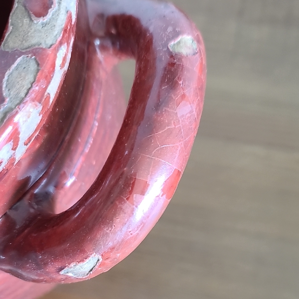 Pottery Barn Rustic Red Ceramic Vase - Picture 5 of 8